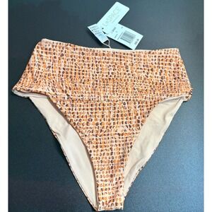 L*Space Desi Classic Bottom Bikini‎ in Wild Bunch Orange Size Large NWT
